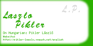 laszlo pikler business card