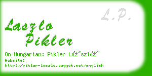 laszlo pikler business card